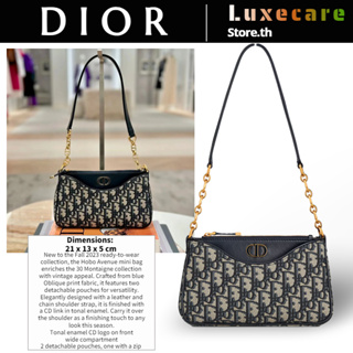 ดิออร์👜Dior 30 MONTAIGNE HOBO AVENUE Hobo Bag สุภาพสตรี/กระเป๋าสะพาย/กระเป๋าใต้วงแขน CD Bag