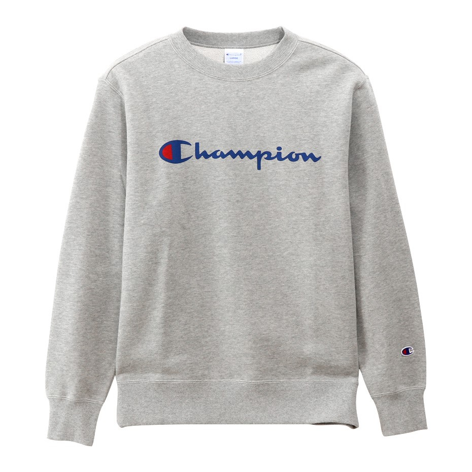 champion-men-jp-เสื้อสเวตเตอร์ผู้ชาย-ไซส์เอเชีย-crew-neck-sweatshirt-c3-q002-070