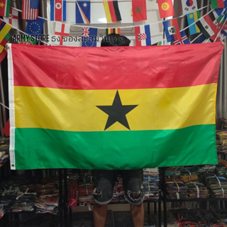 &lt;ส่งฟรี!!&gt; ธงชาติ กาน่า Ghana Flag 4 Size พร้อมส่งร้านคนไทย