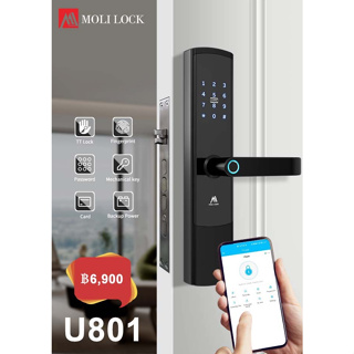 Digital Door Lock รุ่นกันน้ำ ส่วนด้านนอก รุ่น U801 &lt;Bluetooth Built-in&gt; Application ใช้งานง่าย