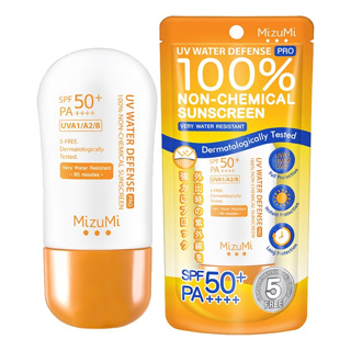 Mizumi UV Water Defense Pro 100% Mom-Chemical Sunscreen มิซึมิ ยูวี วอเตอร์ ดีเฟนส์ โปร ผลิตภัณฑ์กันแดด 40 กรัม