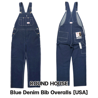 เอี๊ยมยีนส์ ROUND HOUSE : Blue Denim Bib Overalls [USA]