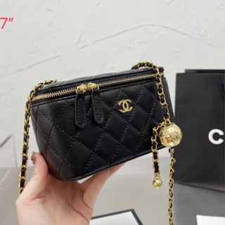 กระเป๋าหนังแฟชั่นสะพายไหล่ ผู้หญิง Chanel  พร้อมกล่องมี 5สี Bag crossbody size 7"
