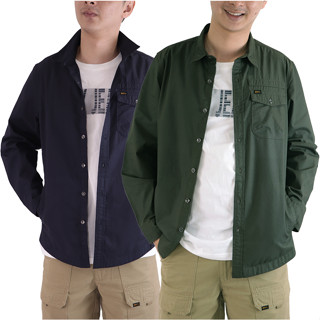 BOVY SHIRTXJACKET - เสื้อเชิ้ตแขนยาวสีพึ้น ใส่คลุมใส่เป็นแจ็คเก็ตกันลมกันแดด bbs11261