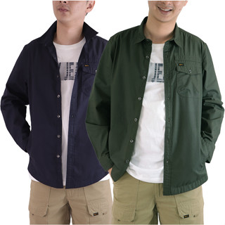 BOVY SHIRTXJACKET - เสื้อเชิ้ตแขนยาวสีพึ้น ใส่คลุมใส่เป็นแจ็คเก็ตกันลมกันแดด bbs11261