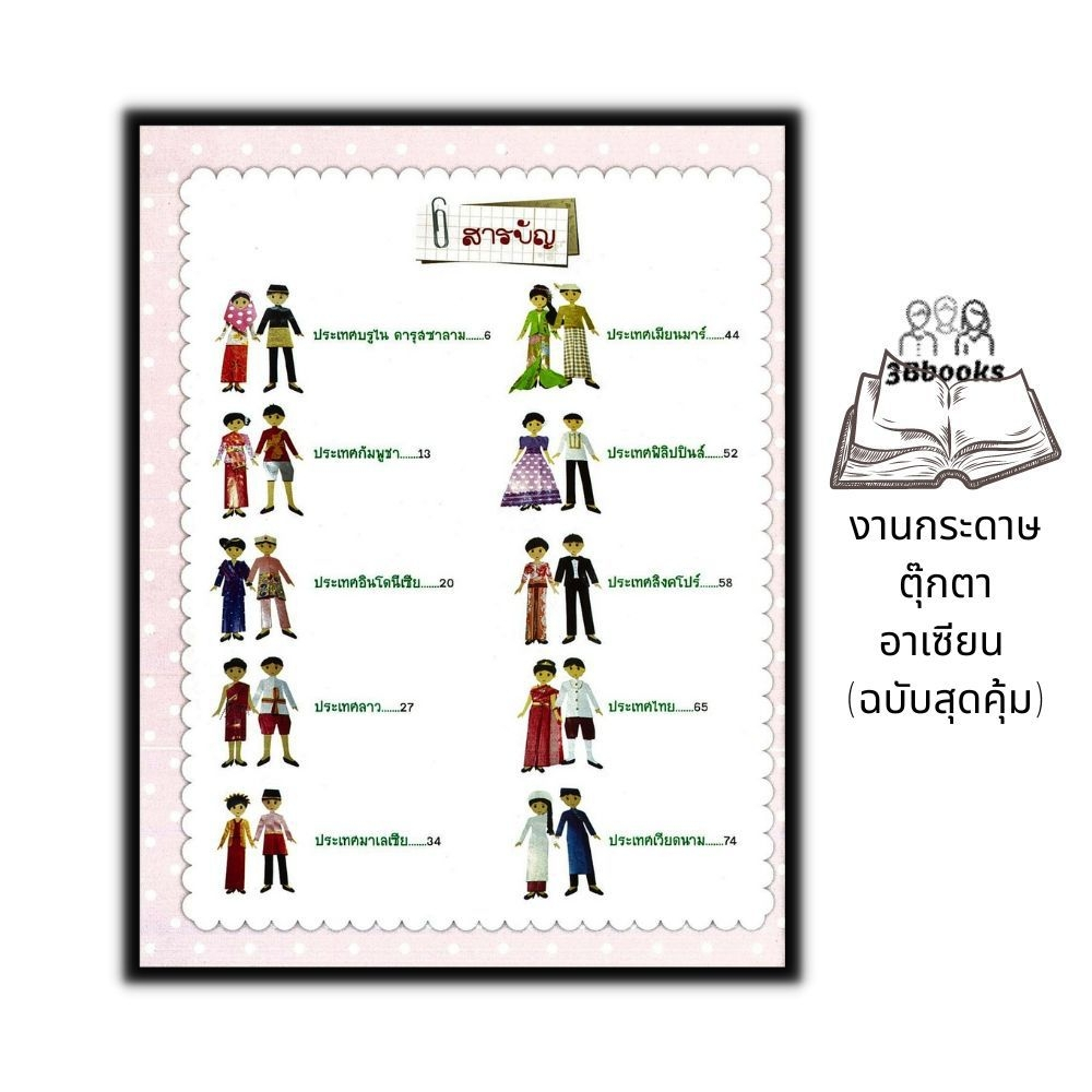 หนังสือ-งานกระดาษตุ๊กตาอาเซียน-ฉบับสุดคุ้ม-งานฝีมือ-งานประดิษฐ์-การพับกระดาษ-การประดิษฐ์ด้วยกระดาษ-ตุ๊กตากระดาษ