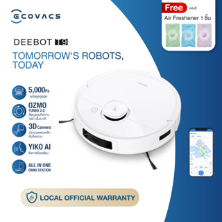 ECOVACS T9 Series หุ่นยนต์ดูดฝุ่น ถูพื้น อัจฉริยะ 9 in 1 มีน้ำหอมขจัดกลิ่น รองรับแท่นเก็บฝุ่นอัตโนมัติ (Auto-Empty Dock)