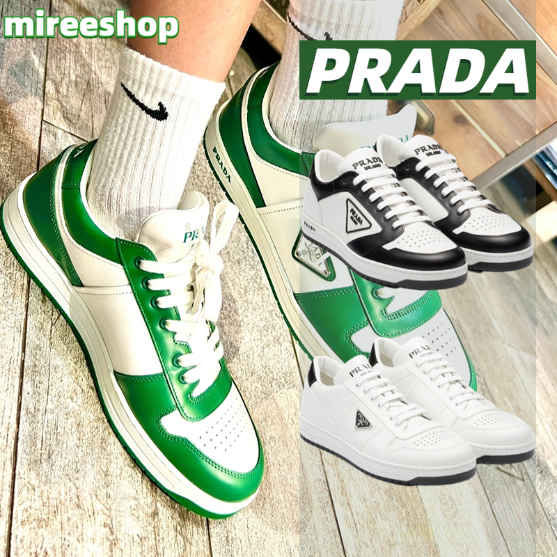 ปราด้า-prada-รองเท้าสนีกเกอร์หนังดาวน์ทาวน์-sneakers