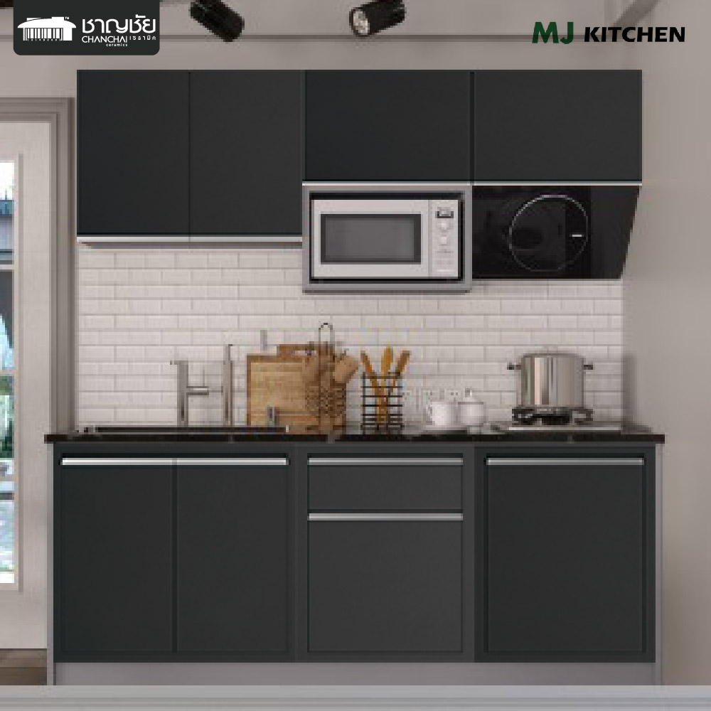 ส่งฟรี-บานซิงค์-mj-kitchen-บานซิงค์-ตู้แขวน-ตู้ลิ้นชัก-สีเทากราไฟท์-x-series-ชุดครัวสไตล์โมเดิร์นทันสมัย