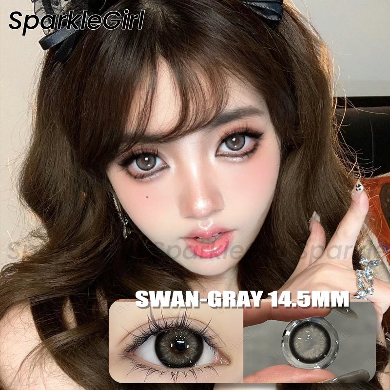 ส่งไวจากไทย-sparklegirl-คอนแทคเลนส์-swan-gray-2-ชิ้น-คู่-บิ๊กอาย14-5mm-คอนแทคเลนส์-รายปี