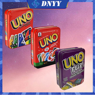 （เปลือกโลหะ）การ์ดเกม UNO WILD UNO FLIP  ภาษาอังกฤษ การ์ดเกม  2 ถึง 10 ผู้เล่น สําหรับครอบครัว คลาสสิก จับคู่เกม