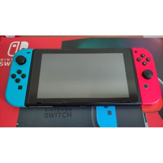 (ครบกล่อง) เครื่อง Nintendo Switch v.2 สีนีออน กล่องแดง แบตอึด  มือสอง สภาพ 96%