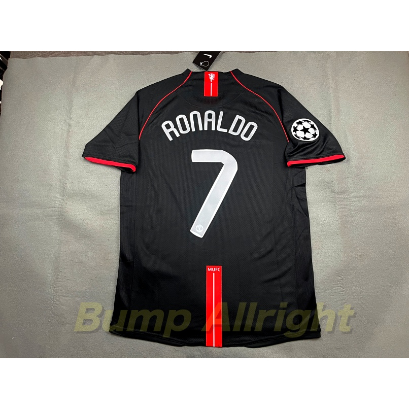 retro-เสื้อฟุตบอลย้อนยุค-vintage-แมน-ยู-man-utd-away-2007-7-ronaldo-และอาร์ม-ucl-เสื้อเปล่า