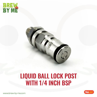 Ball Lock Post with 1/4 Inch BSP Bulkhead Assembly - Liquid line