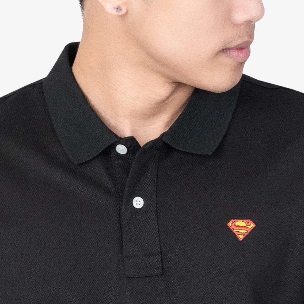 dosh-mens-polo-shirts-superman-เสื้อโปโล-9dsmp5007-bl