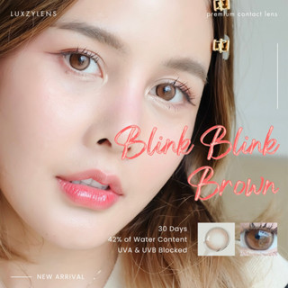 คอนแทคเลนส์🌈Blink Blink🌈 Brown / Gray (Luxzylens) ขนาดกลาง💖 รุ่นฮิตล่าสุดจากเกาหลี