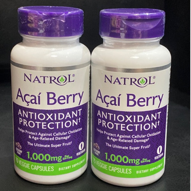 Natrol Acai berry Antioxidant 1,000mg 75แคปซูล Shopee Thailand
