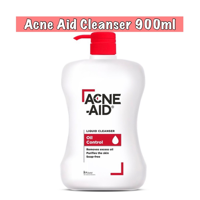 ส่งด่วนทุกวัน-acne-aid-cleanser-สีแดง-900ml
