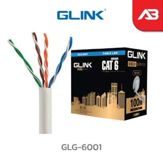 GLINK สาย LAN CAT6E Gold series INDOOR 100 เมตร รุ่น GLG-6001