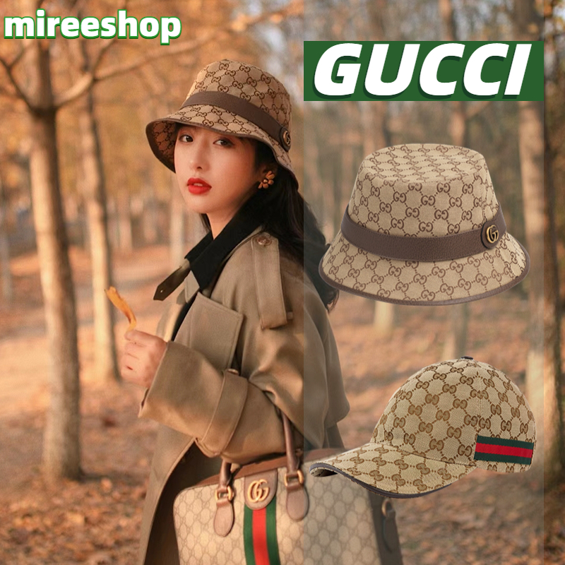 กุชชี่-gucci-หมวก-gg-canvas-bucket-hat