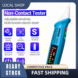 [Ready Stock]ANENG VC1017 AC Voltage Detector Circuit Tester Pen-type Voltage Tester NCV Electrical Pen Tester Line Dete