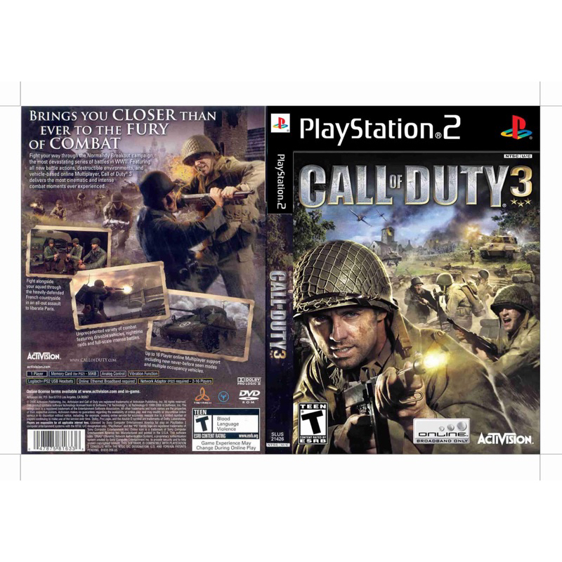 แผ่นเกมส์Ps2 - Call of Duty 3 | Shopee Thailand