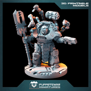 Strikers Engineer - High quality and detailed 3d print miniature board game model war game -  Puppetswar Miniatures