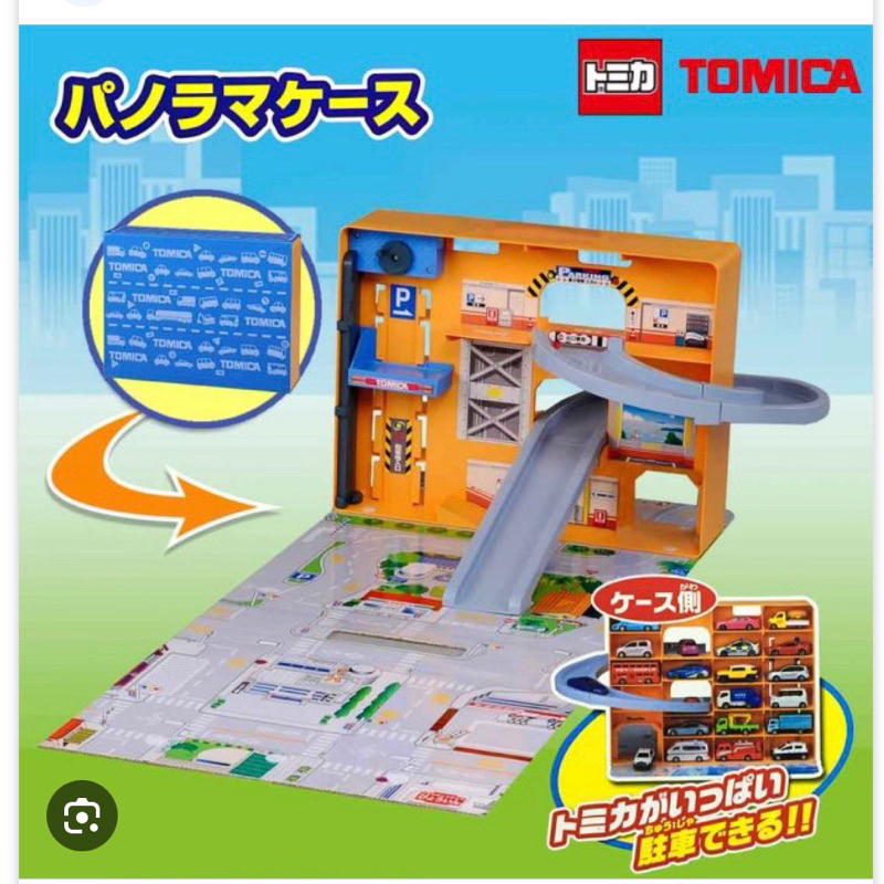 ฉากรถเหล็กtomica-สามารถกางออกเป็นฉากและใส่รถเหล็กพับเก็บเป็นกระเป๋าได้ด้วย-ชุดtomica-world-new-3d-panorama-bag-มือสอง