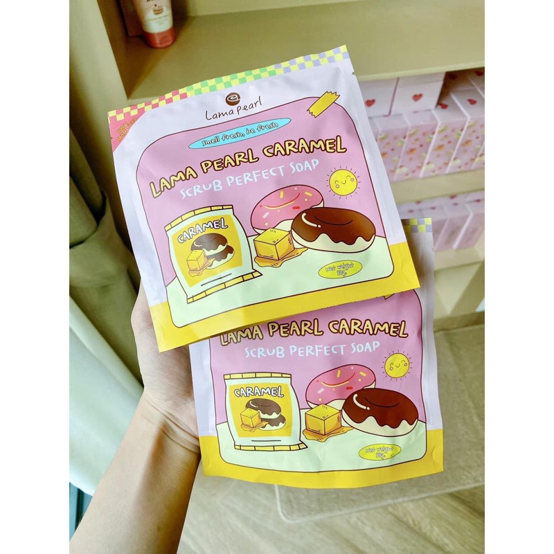 สบู่สครับโดนัท-lama-pearl-caramal-1