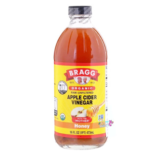 Bragg 🇺🇸 Apple Cider With Honey 473ml น้ำส้มสายชูหมัก ผสมน้ำผึ้ง