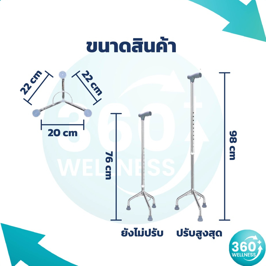 ร้านแนะนำ-ไม้เท้า-3-ขา-แข็งแรง-อลูมิเนียม-ไม้เท้าผู้สูงอายุ-ไม้เท้าคนแก่-ไม้เท้าช่วยพยุง-walking-pad-walker-ช่วยพยุง