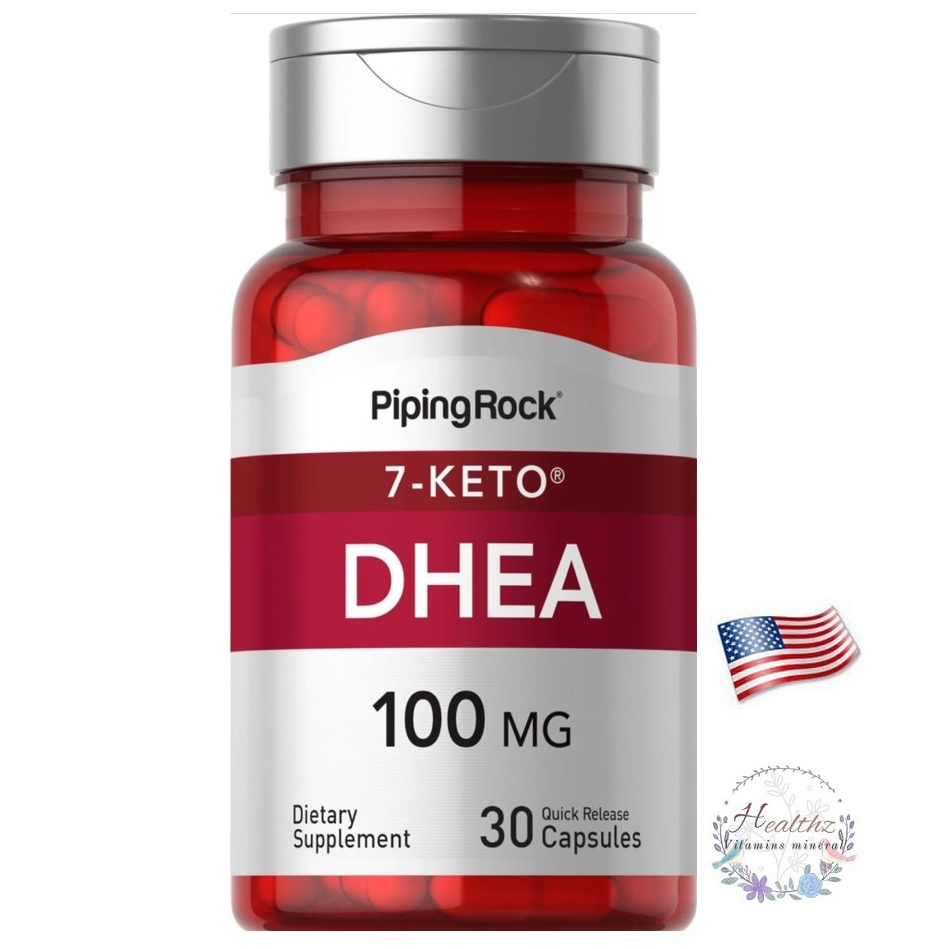 7KETO DHEA 100 MG 30 Quick Release Capsules Pipingrock 7 คีโต ดีเอชอี