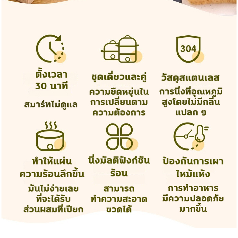 เครื่องลวกไข่-ที่ตอกไข่-ตั้งเวลา30นาที-เครื่องต้มไข่ขนาดเล็ก-สองชั้น-สามารถต้มไข่-ได้ครั้งละ14ฟอง-แถม304ชามนึ่งสแตนเลส