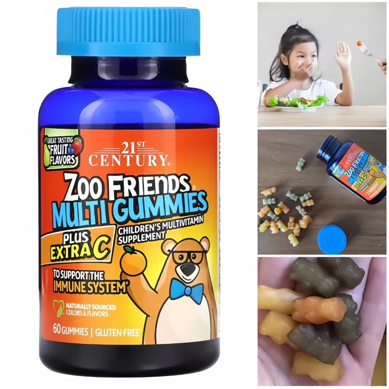 พร้อมส่ง-วิตามินรวมเด็ก-วิตามินเยลลี่-วิตามินกัมมี่-kids-multivitamin-gummies-chewable