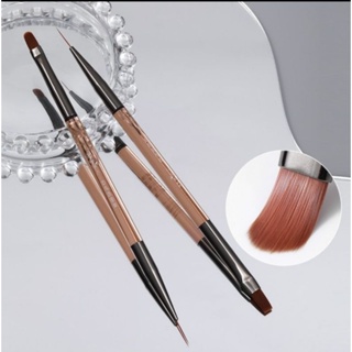 《 Nail double ended brush 》พู่กันทาเจล​ แปรงเพ้นท์​ 2 หัว​ 2in 1