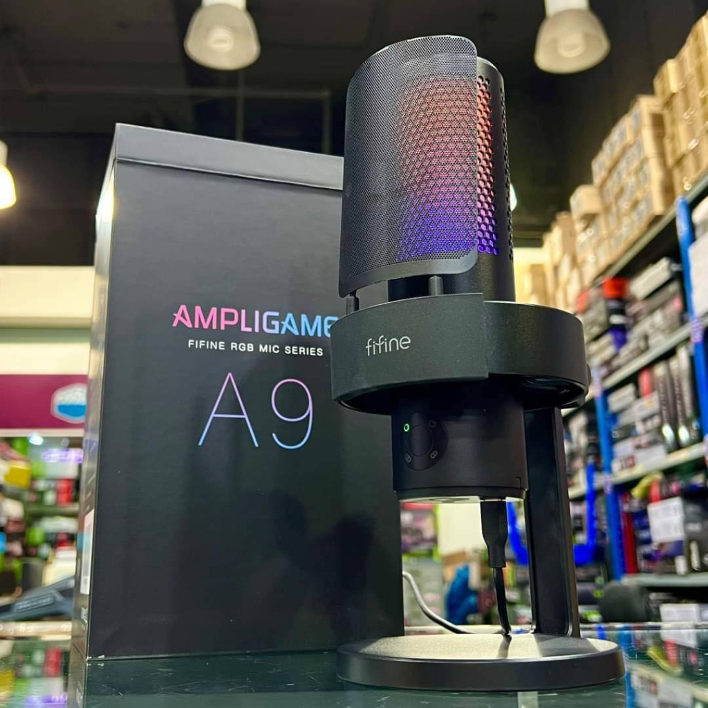 fifine A9 AMPLIGAME RGB Microphone | Shopee Thailand