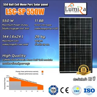 แผงโซลาร์เซลล์ LSC-SP 550W