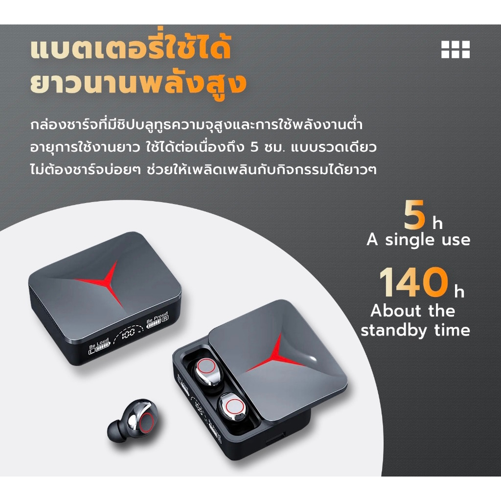 รับประกัน-1-ปี-หูฟังบลูทูธhuawei-tws-m90pro-ใหม่ล่าสุด-หูฟังบลูทูธไร้สาย-สำหรับเล่นเกม-สเตอริโอ-พร้อมหูฟังไมโครโฟน-m90