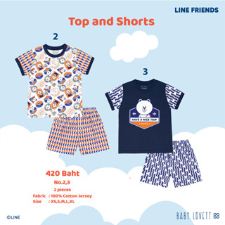 Exclusive HAVE A NICE TRIP (Line Friends) - Top and Shorts