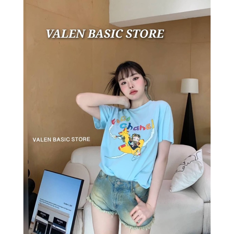 valen-basic-store-เสื้อยืดสีฟ้าลาย-betty-coco