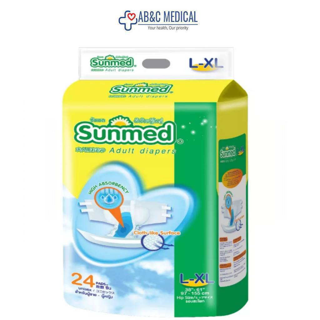 ผ้าอ้อมผู้ใหญ่แบบเทป sunmed ซันเมด M-L 28ชิ้น,L-XL 24ชิ้น | Shopee Thailand