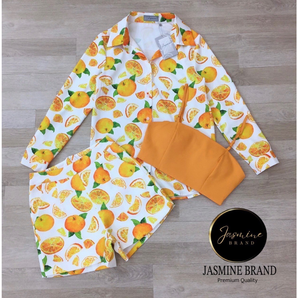 jasmine-เซ็ท-3-ชิ้นลายส้ม-รบกวนเช็คสต๊อกก่อนกดสั่งซื้อ