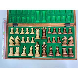 Wegiel Handmade Junior European International Chess Set 16 Inch Folding Wooden Board หมากรุกสากล พับได้ แฮนด์เมด ยุโรป