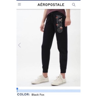 AERO POSTALE Jogging pants กางเกงวอร์มสีดำ