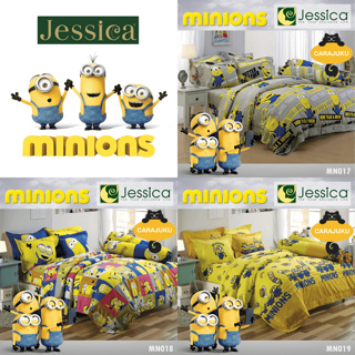 [5 ลาย] JESSICA ชุดผ้าปูที่นอน มินเนียน Minions ลิขสิทธิ์แท้ #Total เจสสิกา ชุดเครื่องนอน ผ้าปู ผ้าปูเตียง ผ้านวม Minion
