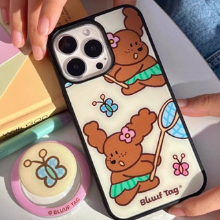 Bluuf tag bear summer phone case เคสไอโฟนขอบดำลายหมี