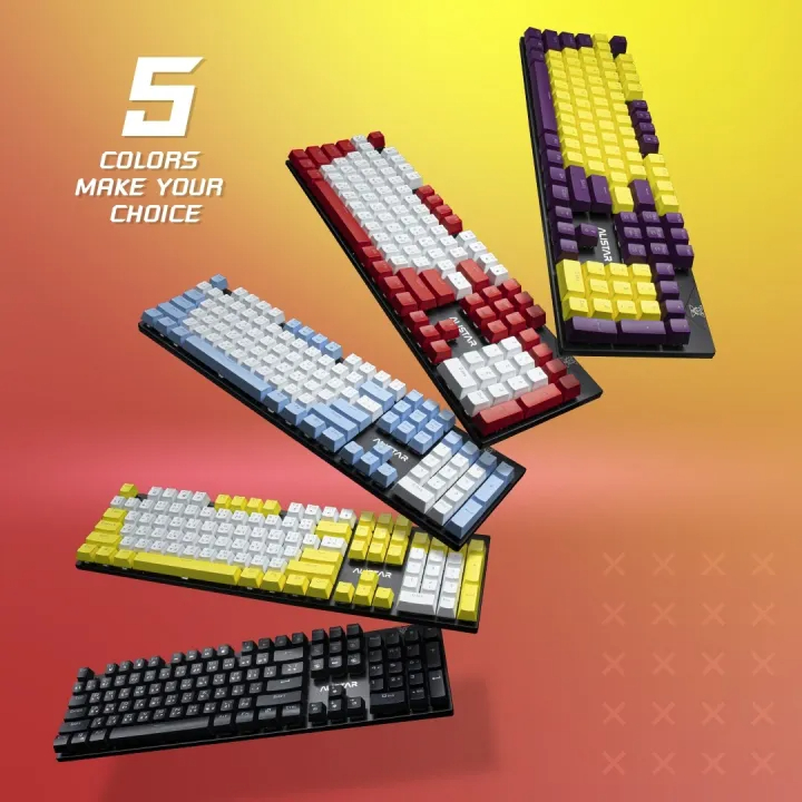 คีย์บอร์ดเกมมิ่ง NUBWO รุ่น X33 CIY ALISTAR Mechanical Keyboard มี 2 ...