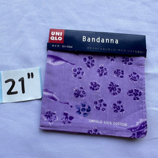 Uniqlo Bandana Japan ผ้าเช็ดหน้า ยูนิโคล่ ลายดอกไม้