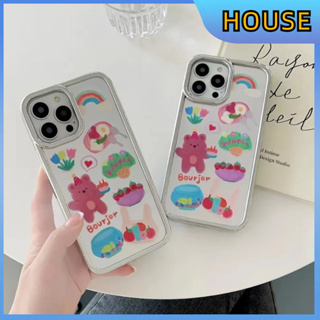 💲คูปองเคลม💲 case for iphone 11 12 หมีวันเกิด เคส 14 13 12 11 pro max การป้องกันอย่างเต็มที่ ทนทาน