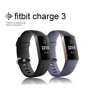 FITBIT รุ่น Charge 3 Rose Gold แทรคเกอร์ออกกำลังกายเพื่อสุขภาพ ของแท้รับประกัน 1ปี